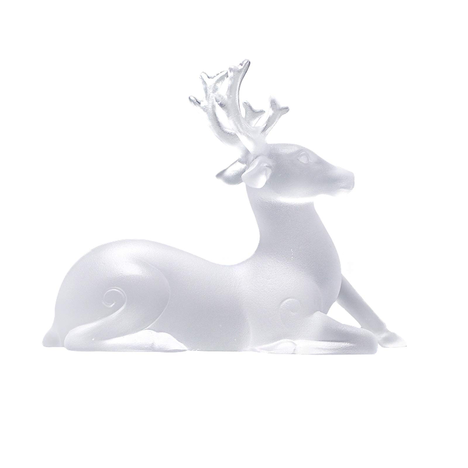 YNIYUJKL Feng Shui Ornaments Crafts Deer Statue Decoration Cute Creative Home Study Living Room Deer Ornament Showpiece For Home Office Decor And Housewarming Gift Creative Figurine Sc,Vit-A