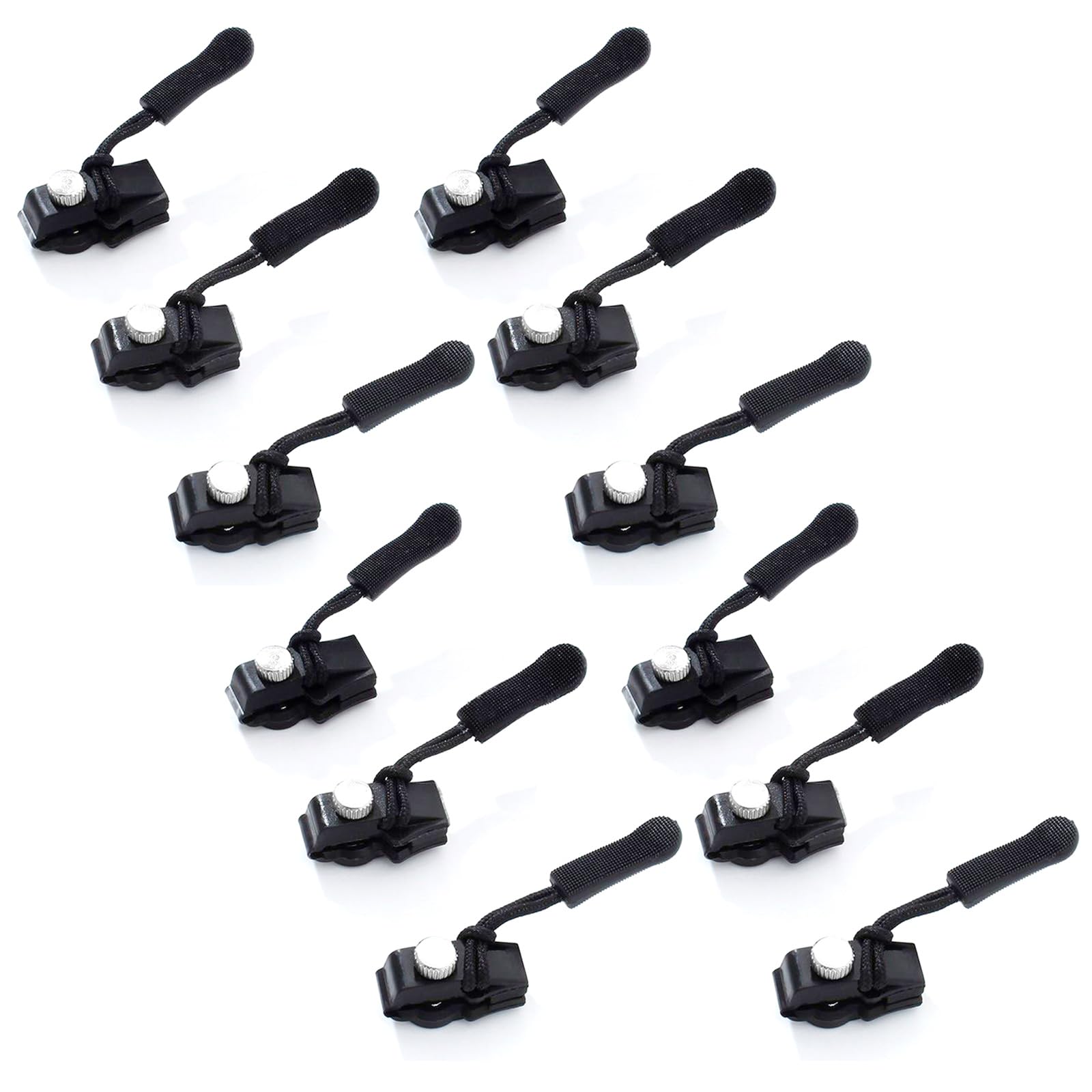 HZBB 6 / 12Pcs 3 Different Size Zippers Fixer Zippers Fastener Repair Attachments for Clothing Luggage Wallet Luggage Parts
