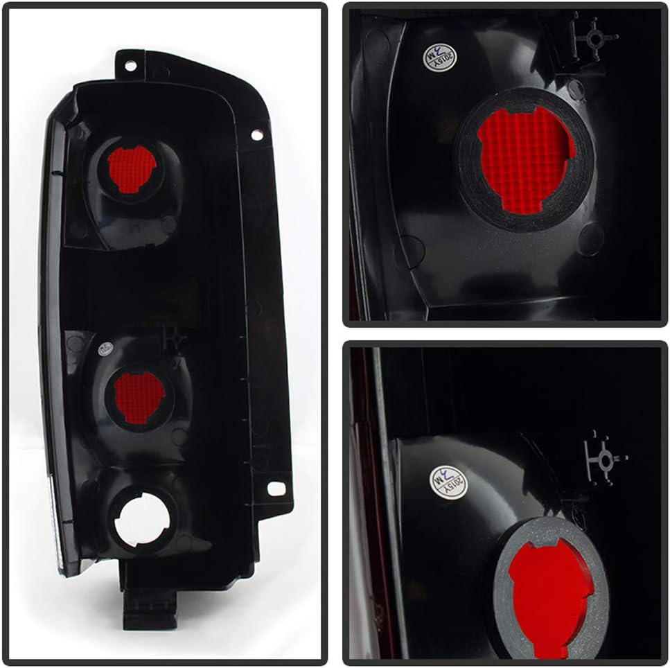ACANII - For 1997-2001 Jeep Cherokee [OE Style] Red Smoked Tail Lights Brake Lamps Left+Right