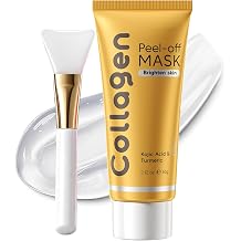 Peel Off Face Mask, Turmeric Overnight Wrapping Peel Off Mask Kojic Acid Turmeric Night Wrapping Mask With Hydrolyzed Collagen, Firming And Hydrating The Skin Overnight, Nourishes Dull