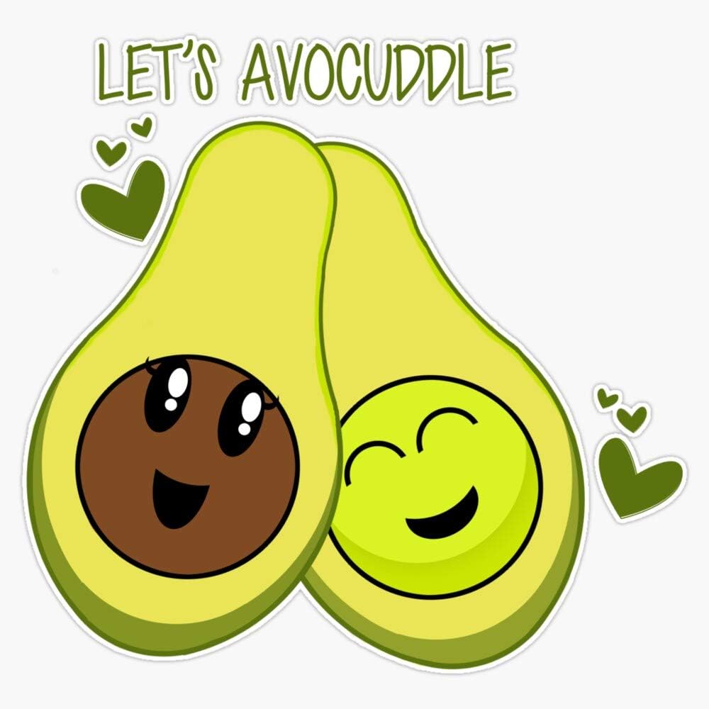 Let's Avocuddle Sticker Vinyl Bumper Sticker Decal