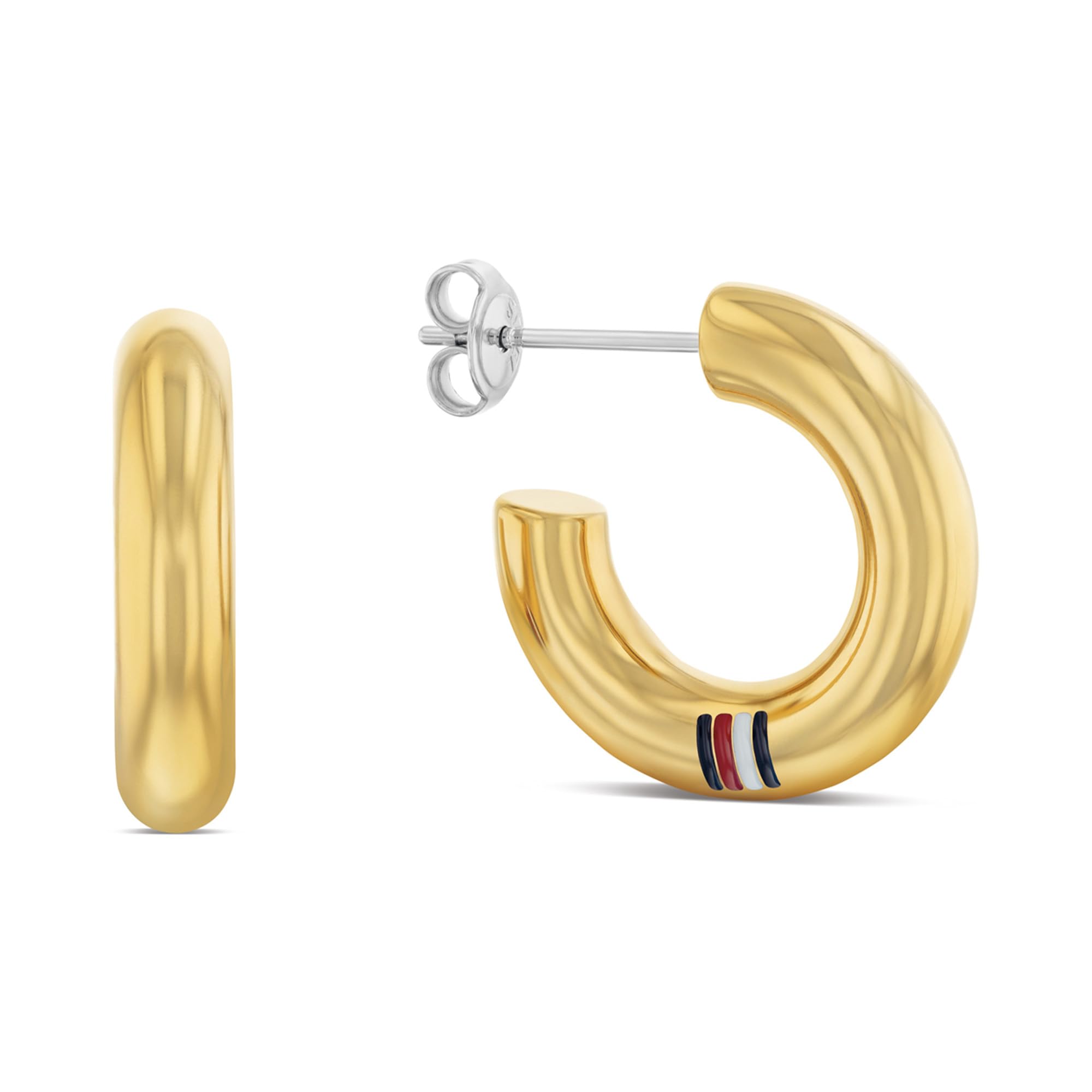 Tommy Hilfiger Women's Gold Plated Hoop Earrings
