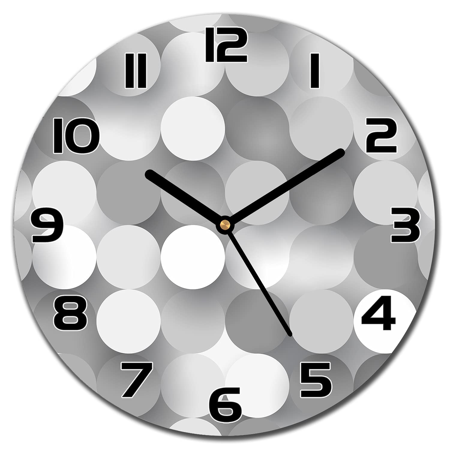 Horloge murale en verre lisible et sécurisée 30 cm pour salon et cuisine