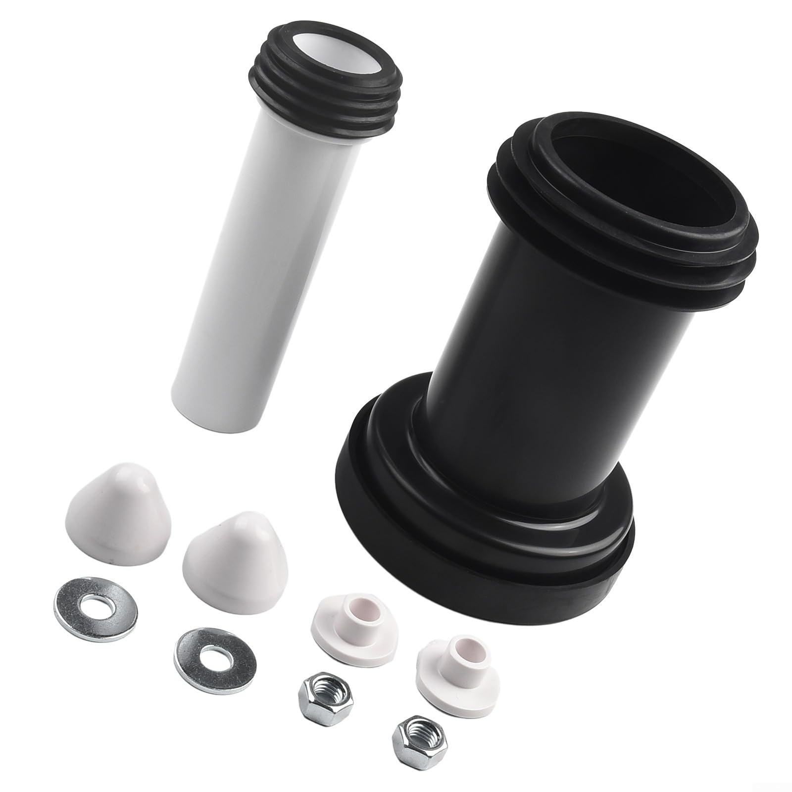 Eawfgtuw Conectores de tubería de descarga y residuos para inodoro suspendido – Kit de conector de entrada y salida de marco de inodoro para pared para inodoro Duofix, cubierta de cromo satinado