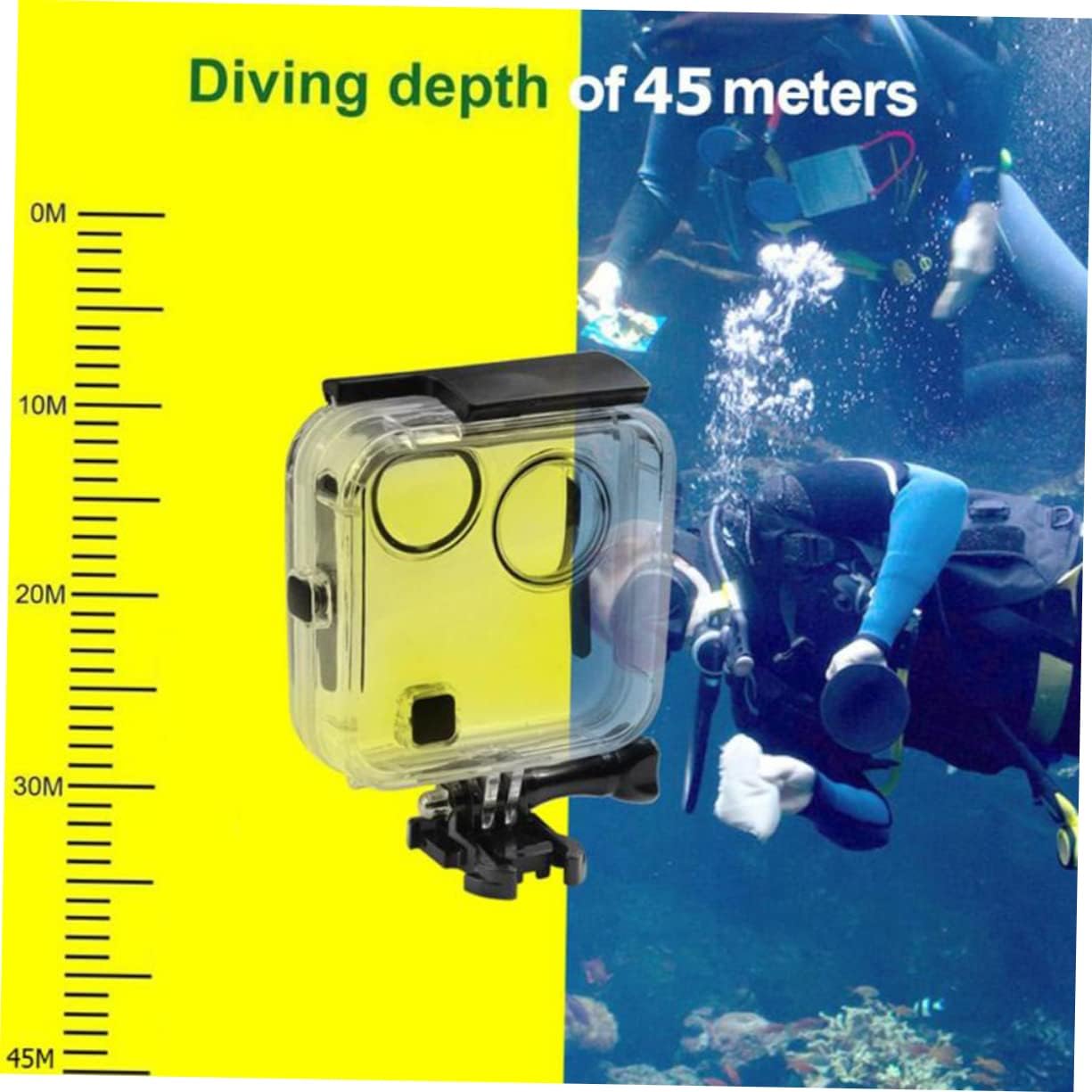 Lurrose 45M Housing Case for Fusion Underwater Protective Shell Lightweight and Durable Design High Transparency for Photos Strong Structure