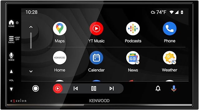 KENWOOD DMX809S eXcelon 6.95-Inch Capacitive Touch Screen, Car Stereo, Wireless and Wired CarPlay and Android Auto, Bluetooth, AM/FM HD Radio, MP3 Player, USB Port, Double DIN, 13-Band EQ, SiriusXM