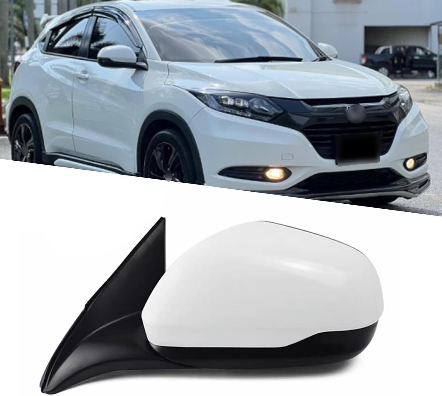 Driver Side Mirror Replacement Fit for 2015-2020 HONDA HR-V VEZEL RU1 RU5 Rear View Mirror Side View Mirrors Assembly No Turn Light, No Electric Folding, No Heated