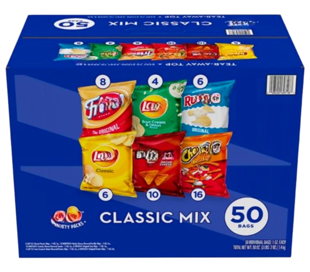 Frito_Lay (pack of 50) Classic Mix Variety Pack Chips (Total 50ct)