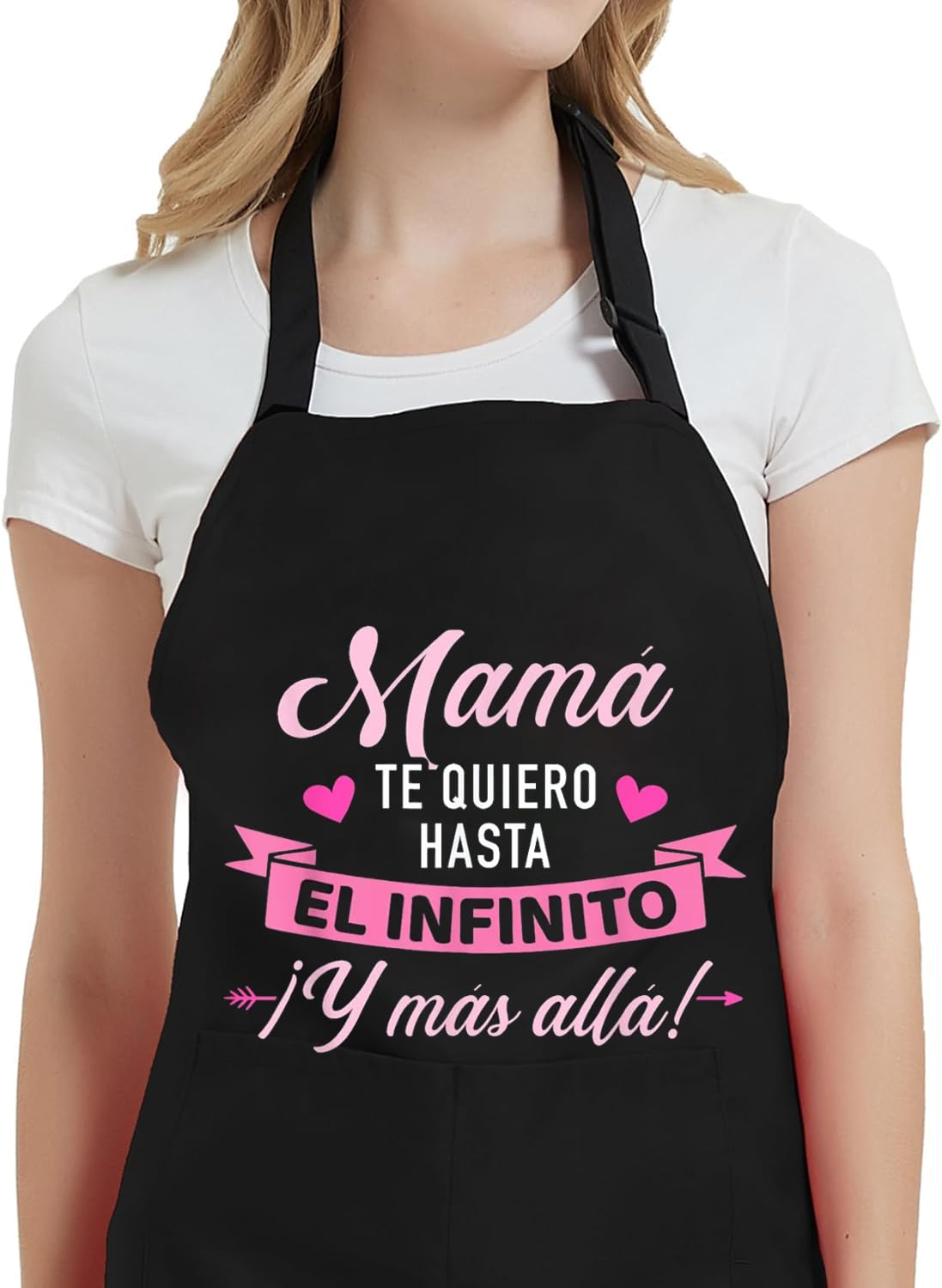 Gkmamrg Mamá Delantales de Cocina - Regalo para mamá - Delantales de chef ajustables para cocina, barbacoa, restaurante de jardinería, barbacoa, café, Regalos para Madres