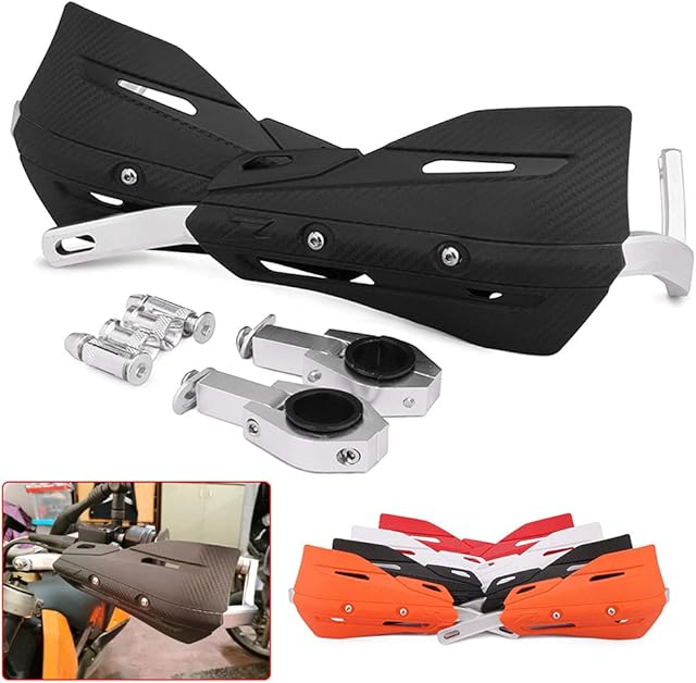 Dirt Bike Hand Guards Handguards - 7/8"" 22mm and 1 1/8"" 28mm with Universal Mounting Kits for Sur Ron Dirt Bike Motorcycle MX Motocross Supermoto Racing ATV Quad KAYO - Black