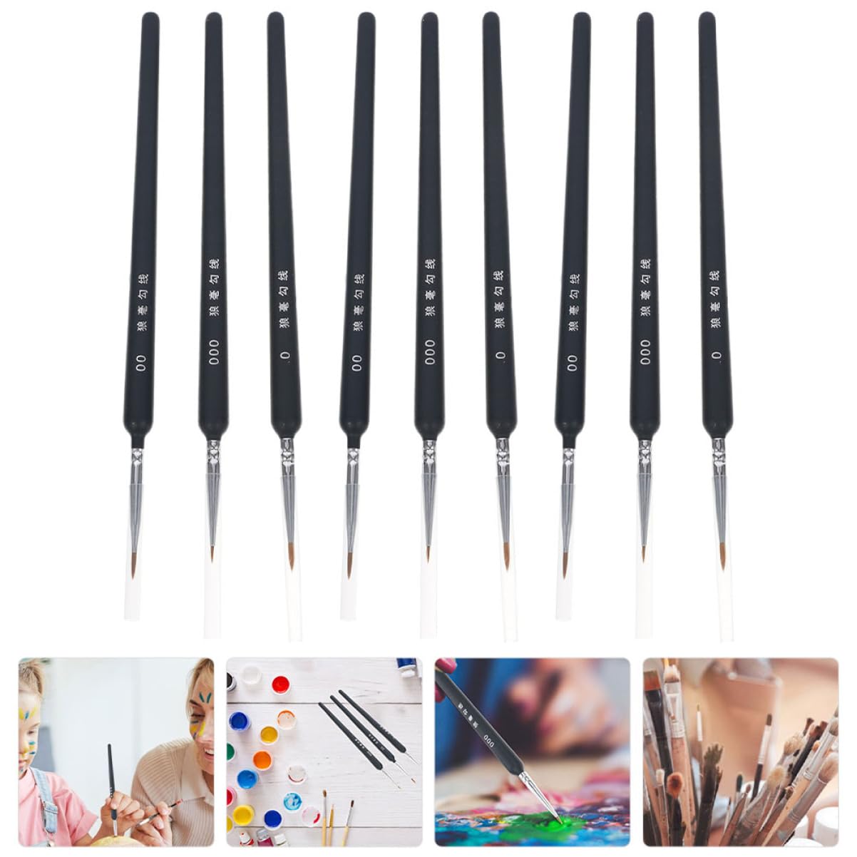 VILLCASE 45piezas Pinceles De Acuarela Portátiles para Artistas Pinceles Profesionales De Material Wolf Hair para Pintura Escolar y Manualidades