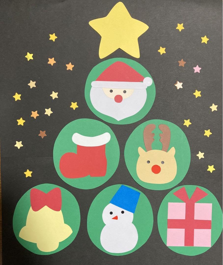 Amazon | 壁面飾り 製作素材 クリスマス 12月 サンタクロース