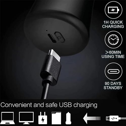 Miniatura 3 de Flinzor - Maquinilla de afeitar eléctrica lavable de tamaño de bolsillo, afeitadora de bolsillo de ilsión, afeitadora eléctrica portátil de bolsillo