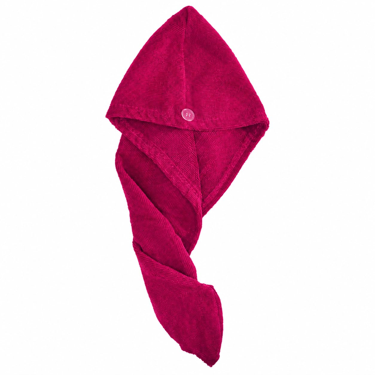 Welspun Dew Turbie Hair Towel | 100% Cotton | 325 GSM | Super Soft & Highly Absorbent Hair Wrap Turban | Breathable Quick Dry Hair Towel for Women | Solid Pink | 25 x 60 CM-image-5