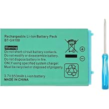 Replacement Battery for GBA SP, 850mAh New 0 Cycl Battery Compatible with Gameboy Advance SP AGS-001 with Screwdriver