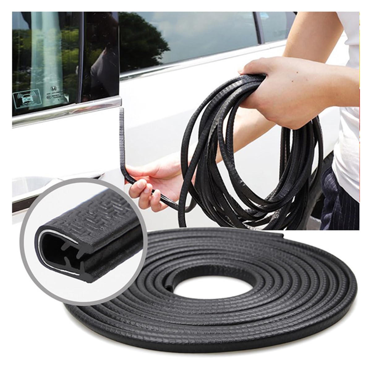 Jgqfb Black Car Door Edge Protector For Skoda Octavia Ⅱ, U Shape Car Door Protectors Edge Guards Rubber Edging Trim Car Door Seal