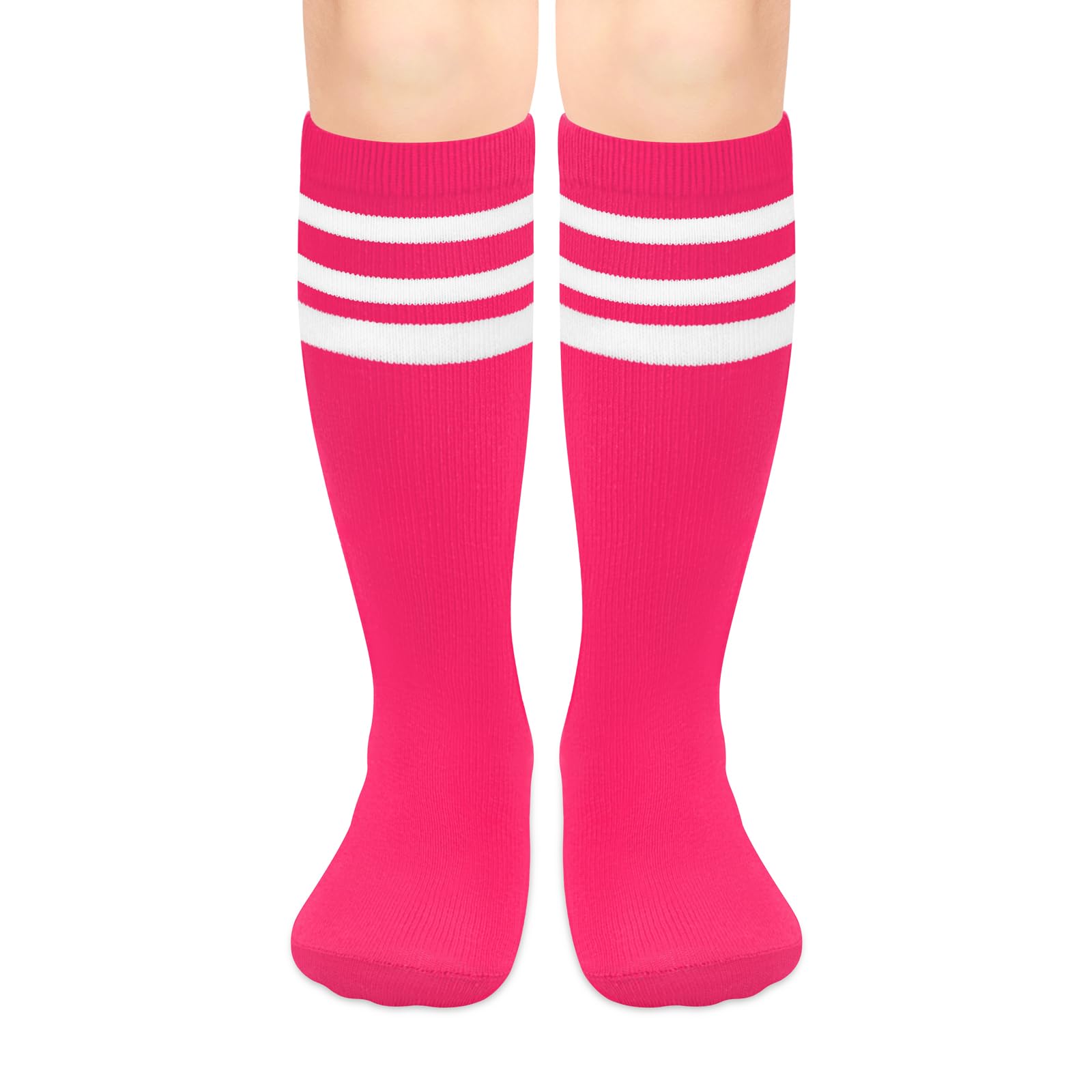 Olreco 1 Pack Toddler Kids Youth Soccer Socks Girls Boys Baseball Socks Youth Knee High Softball Football Accessories Cotton