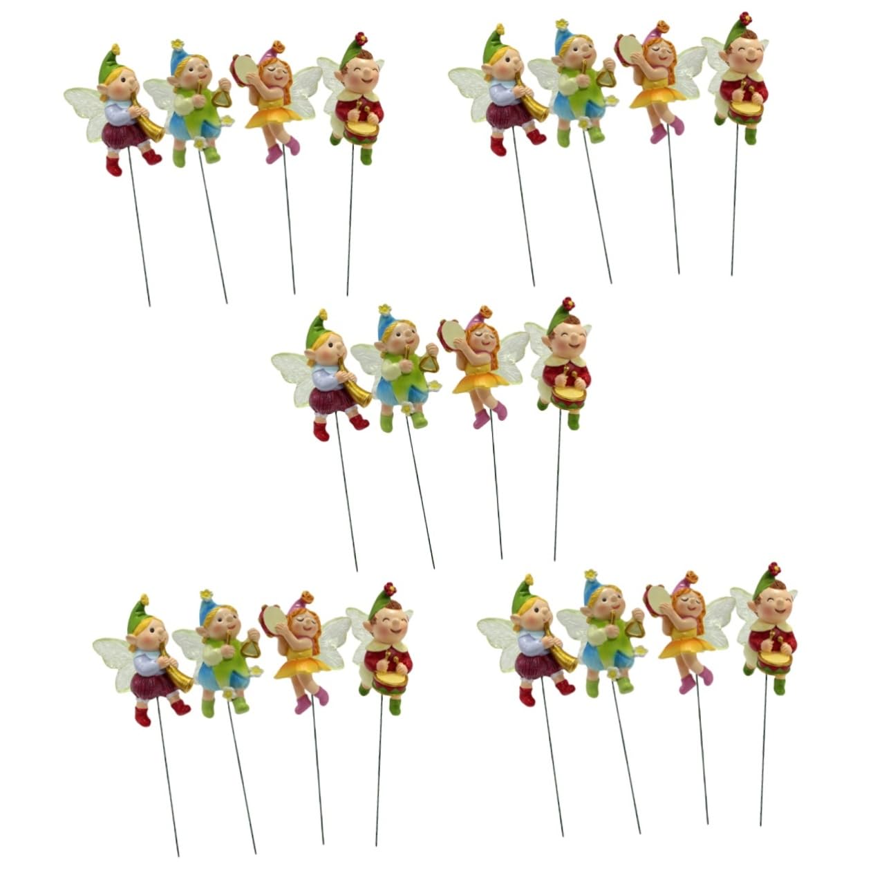 Toyvian 5 Sätze Teiliges Feengarten Figuren Dekorative Gartenstecker Harz Für Blumentöpfe Und Bonsai Charmante Deko Für Terrasse Gartenliebhaber Und Familien 4 Stücke * 5