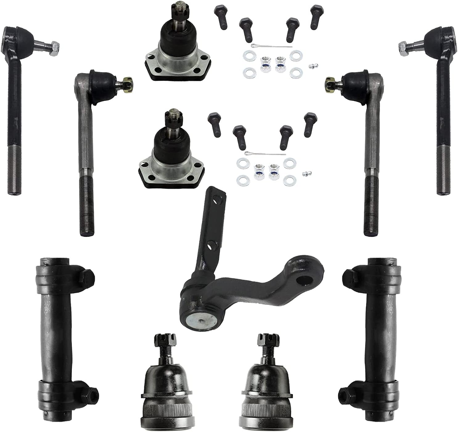 Detroit Axle 2WD Front Tie Rods + Ball Joints + Idler Arm