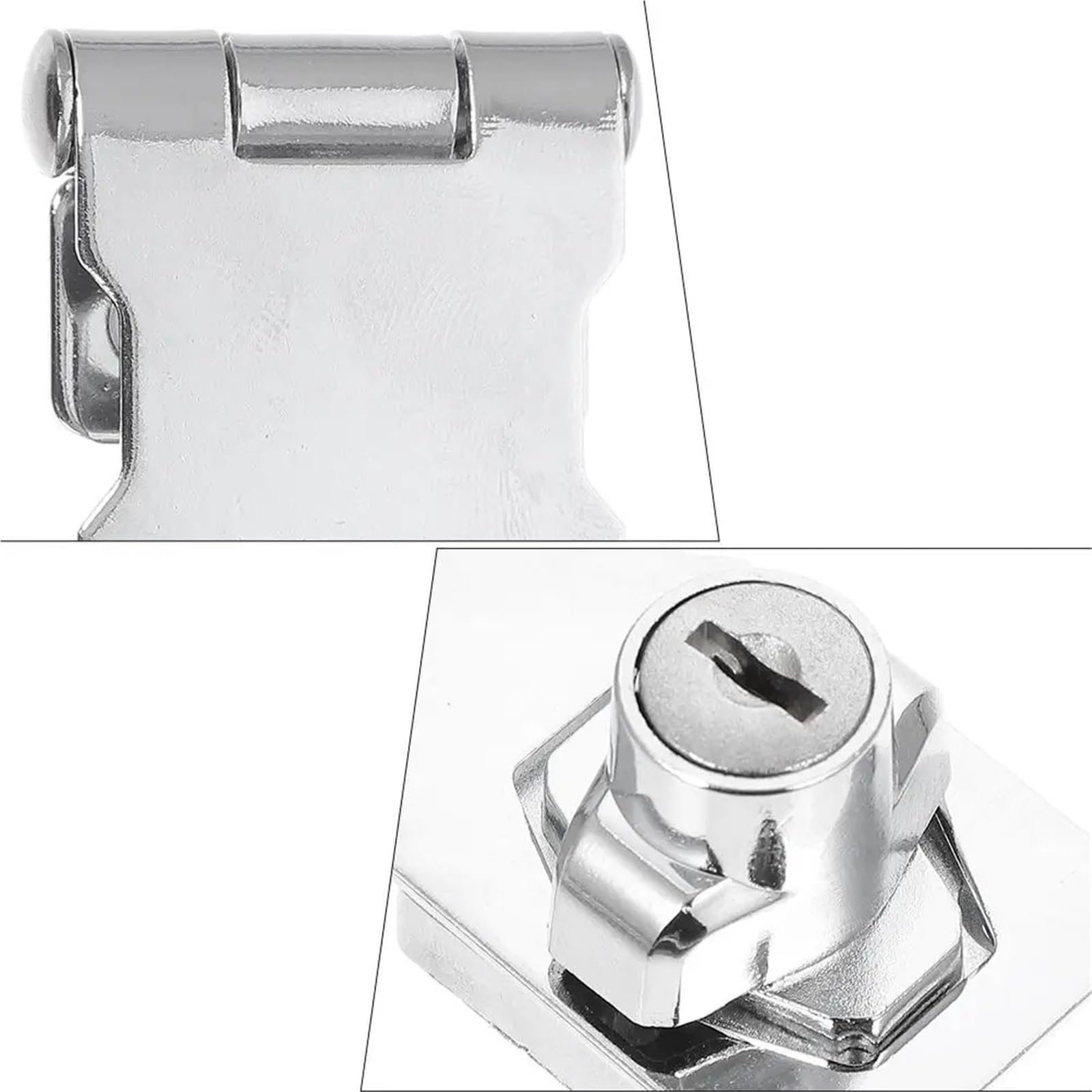 Cerradura de gabinete 2,5 pulgadas, cerrojo con llave acero inoxidable for seguridad puertas, pestillo muebles, escaparate armario escritorio pequeño, antirrobo, uds Para Puertas