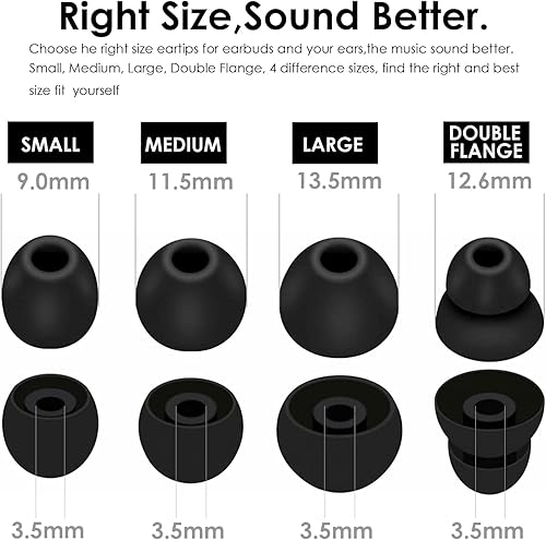 Miniatura 2 de TEEMADE - Juego de auriculares de silicona de repuesto para auriculares inalámbricos Powerbeats Pro Beats Flex y Beats X, 16 piezas (negro)