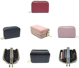 IXYVIA RFID Blocking Leather Card Case, Card holder, business card case (Taupe)