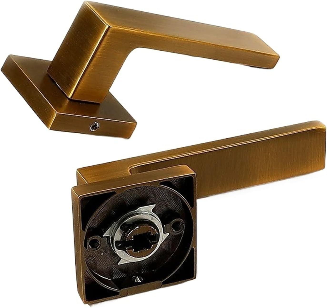 Home Door Silent Lock Indoor Wooden Split Handle 1Pcs(D)