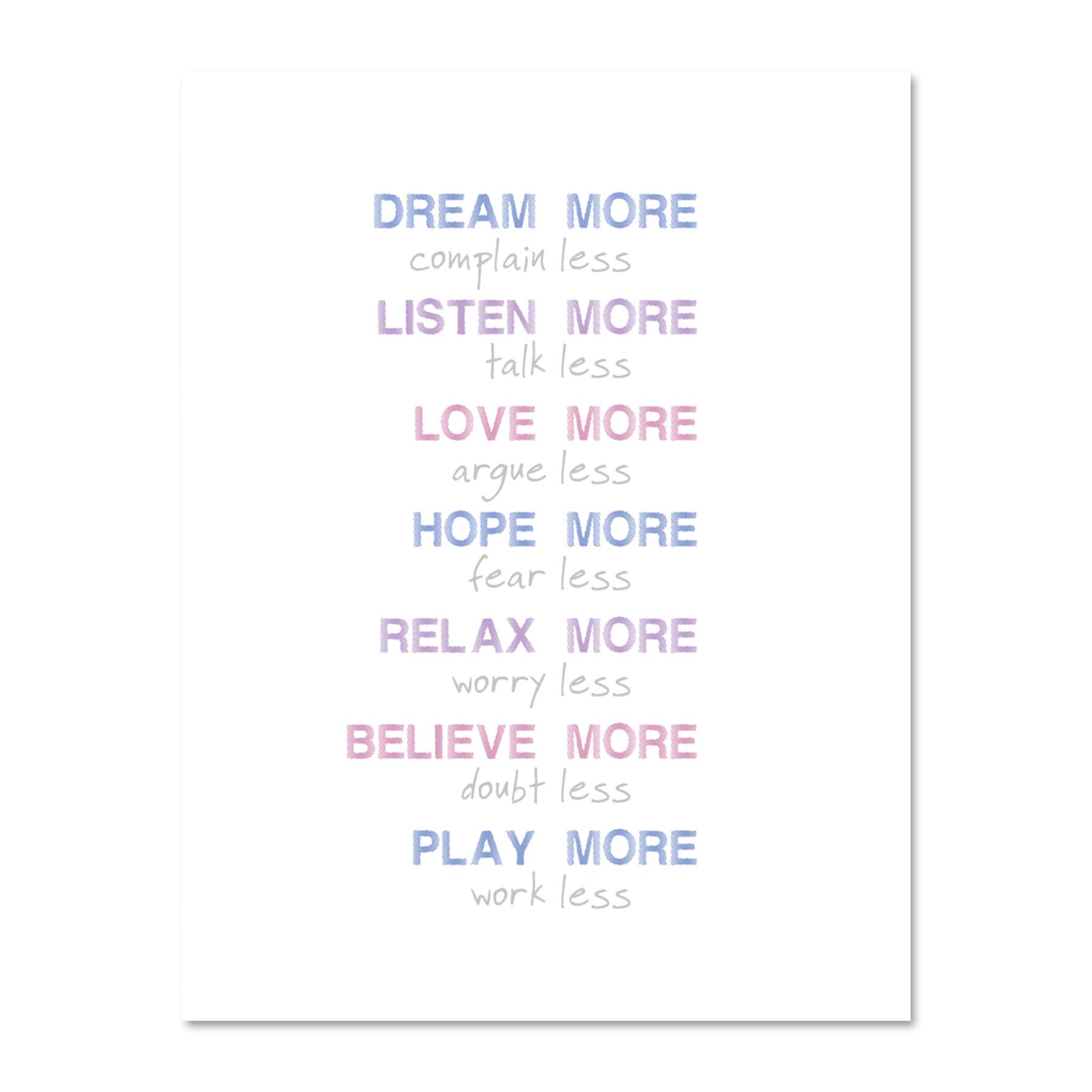 Dream More Complain Less Large Framed Art Print Poster Wall Decor 18x24 inch
