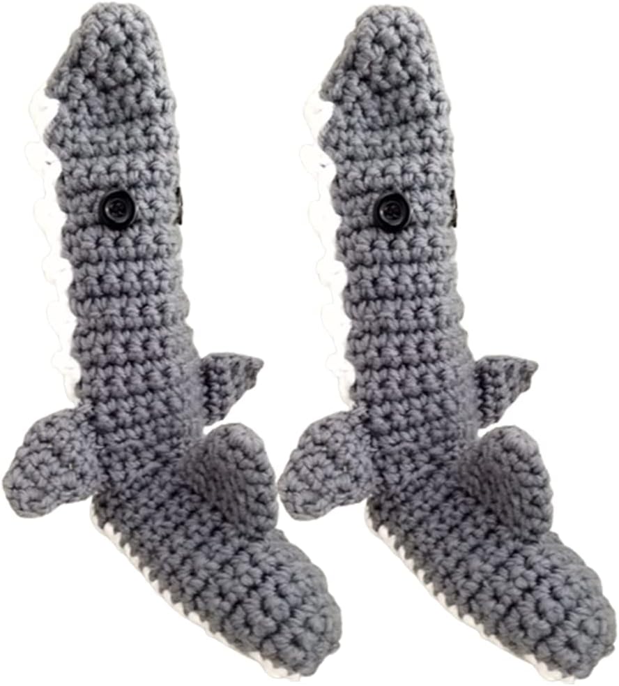 Crochet Knit Calf Socks Funny 3D Wide Mouth Slipper