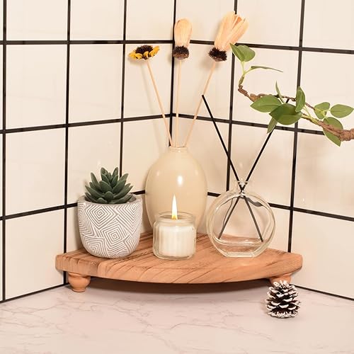 Miniatura 2 de Soporte de jabón con pedestal de madera, elevadores de madera para exhibición, bandeja dispensadora de jabón decorativa, organizador de encimera de