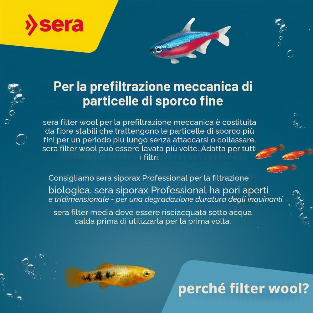 Sera - Ovatta per filtri, 250 g