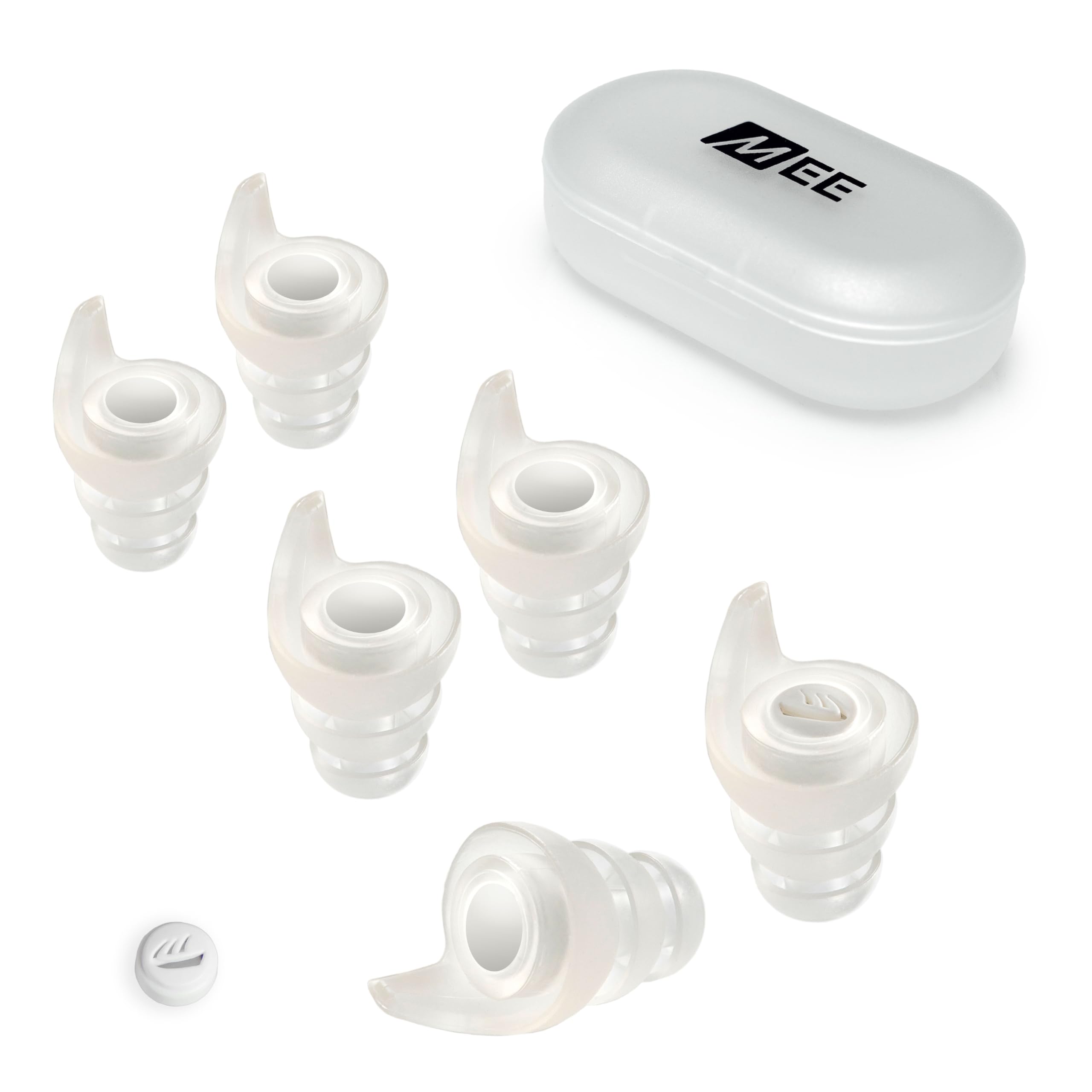 MEE audio Universal High Fidelity 5db Standard Filtered Earplugs (Includes 3 Sizes - S/M/L, Clear)
