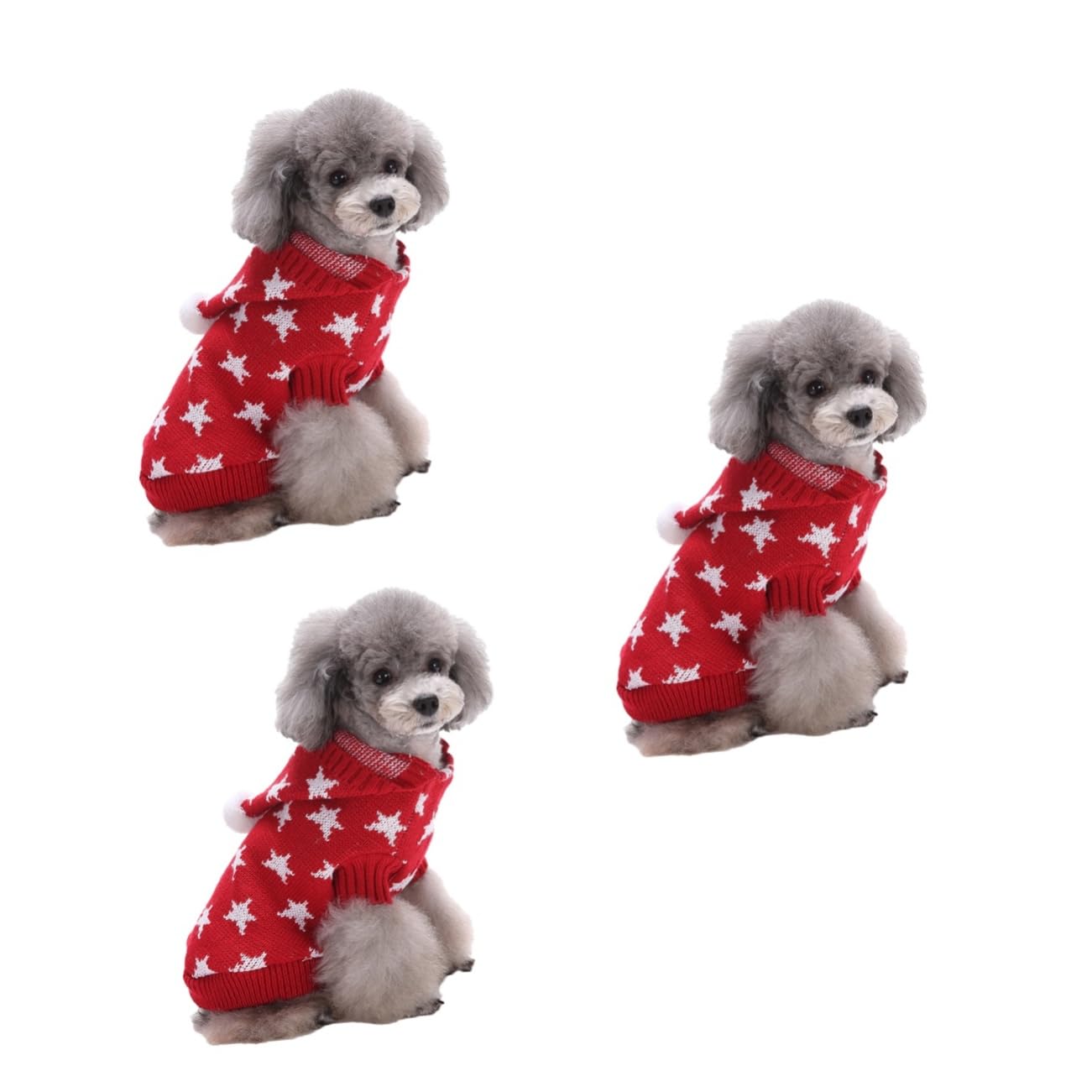 BESPORTBLE 3 Pz Vestiti per Animali Domestici di Natale Canna Maglione per Cuccioli Cappotto Invernale per Cani Maglioni Natalizi Maglione per Cani da Compagnia per Animali