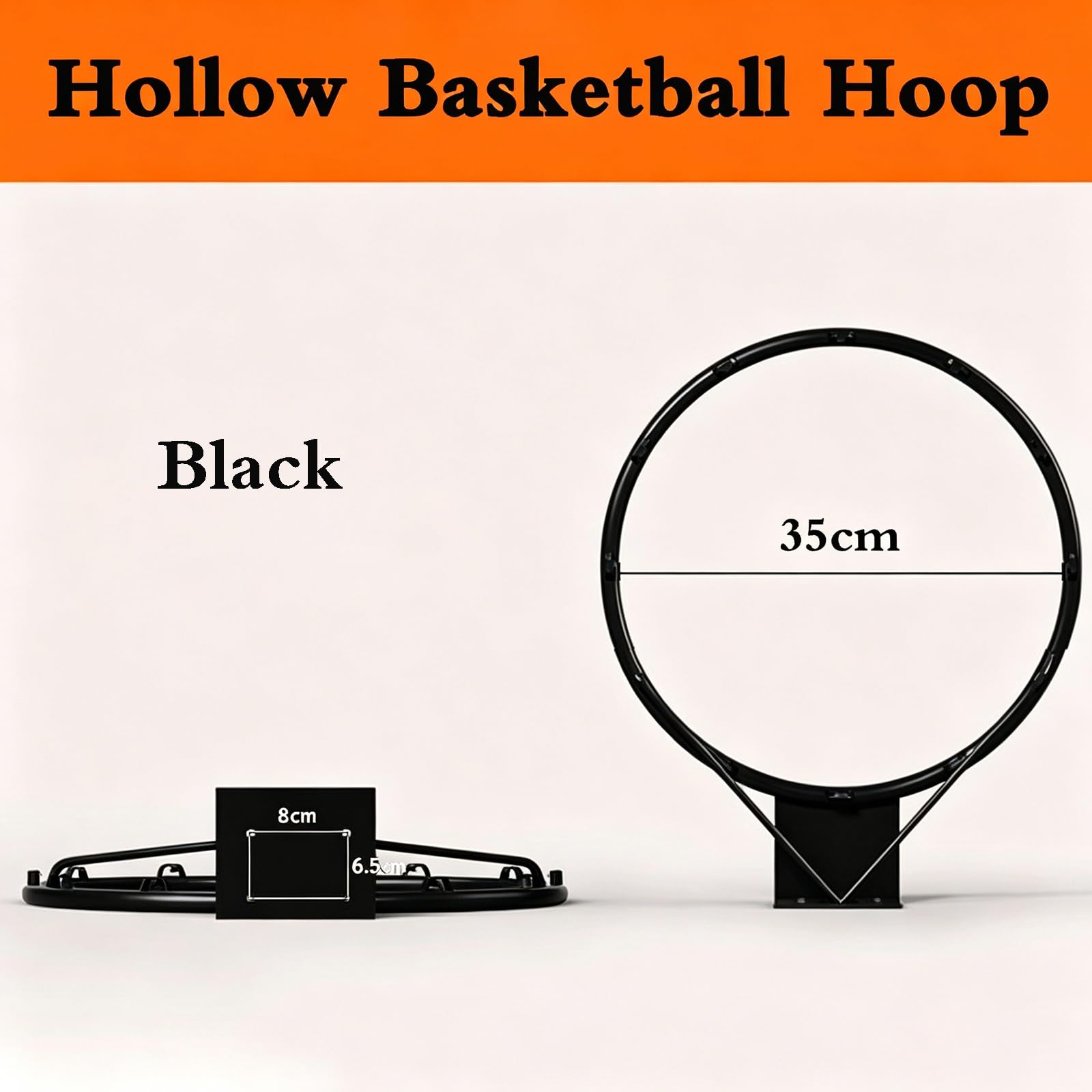 Canestro da Basket a Parete per Uso Interno ed Esterno, Include Rete, Perfetto per casa, Giardino, Garage, Allenamento per Bambini e Adulti.