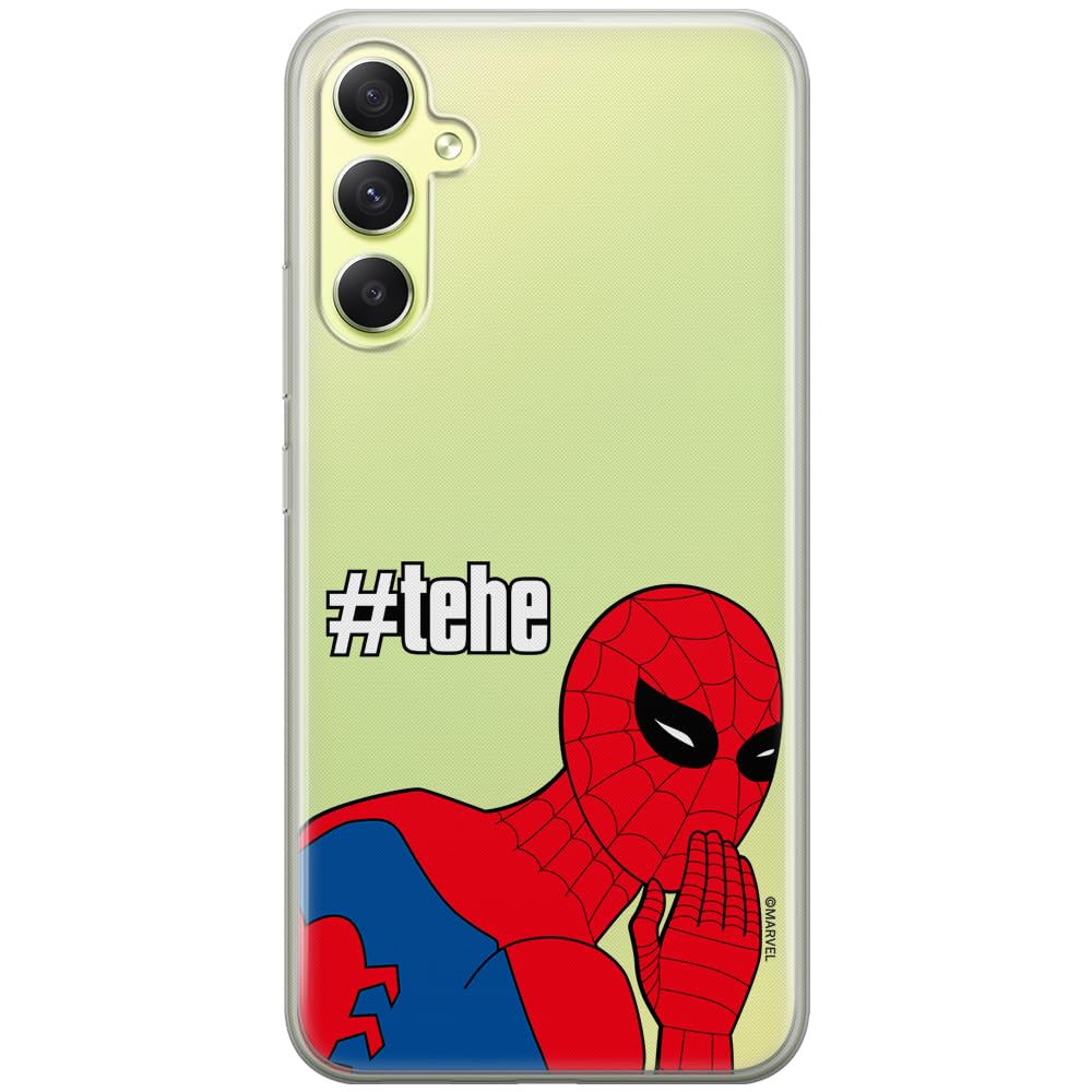 ERT GROUP mobile phone case for Samsung A34 5G original and officially Licensed Marvel pattern Spider Man 028 optimally adapted to the shape of the mobile phone, partially transparent