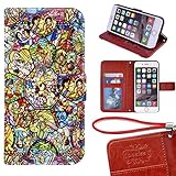 iPhone 6 Plus Wallet Case[5.5 inch], Onelee - Disney all characters Premium PU Leather Case Wallet Flip Stand Case Cover for iPhone 6 Plus with Card Slots