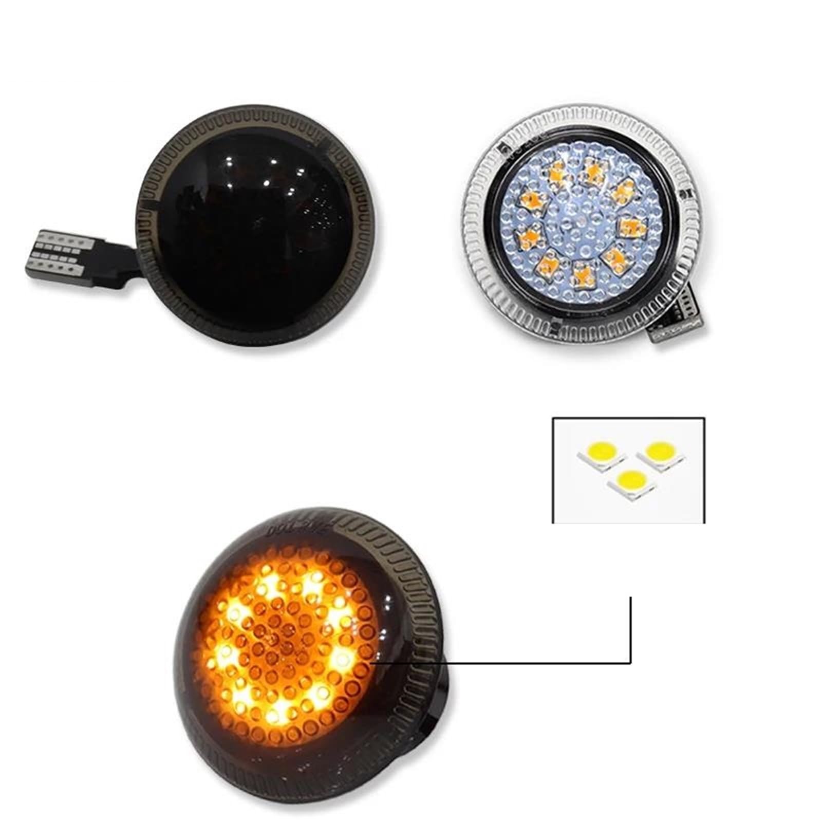 Specchietto Retrovisore Luci Blinker Per Ford Per Transit Per T10 2010-2021 Luci Posizione Laterali LED 12V Paraurti Anteriore Indicatore Direzione Parafango Laterale Automatica(Clear Lens)