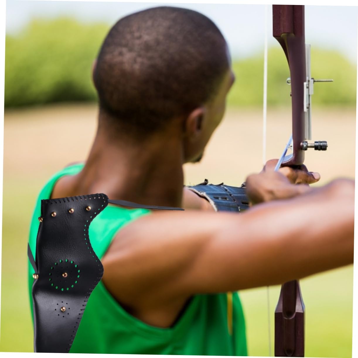 Kisangel Wear Resistant Leather Arrow Bag for Archery Durable Hunting Equipment Comfortable Carry Left Right Hand