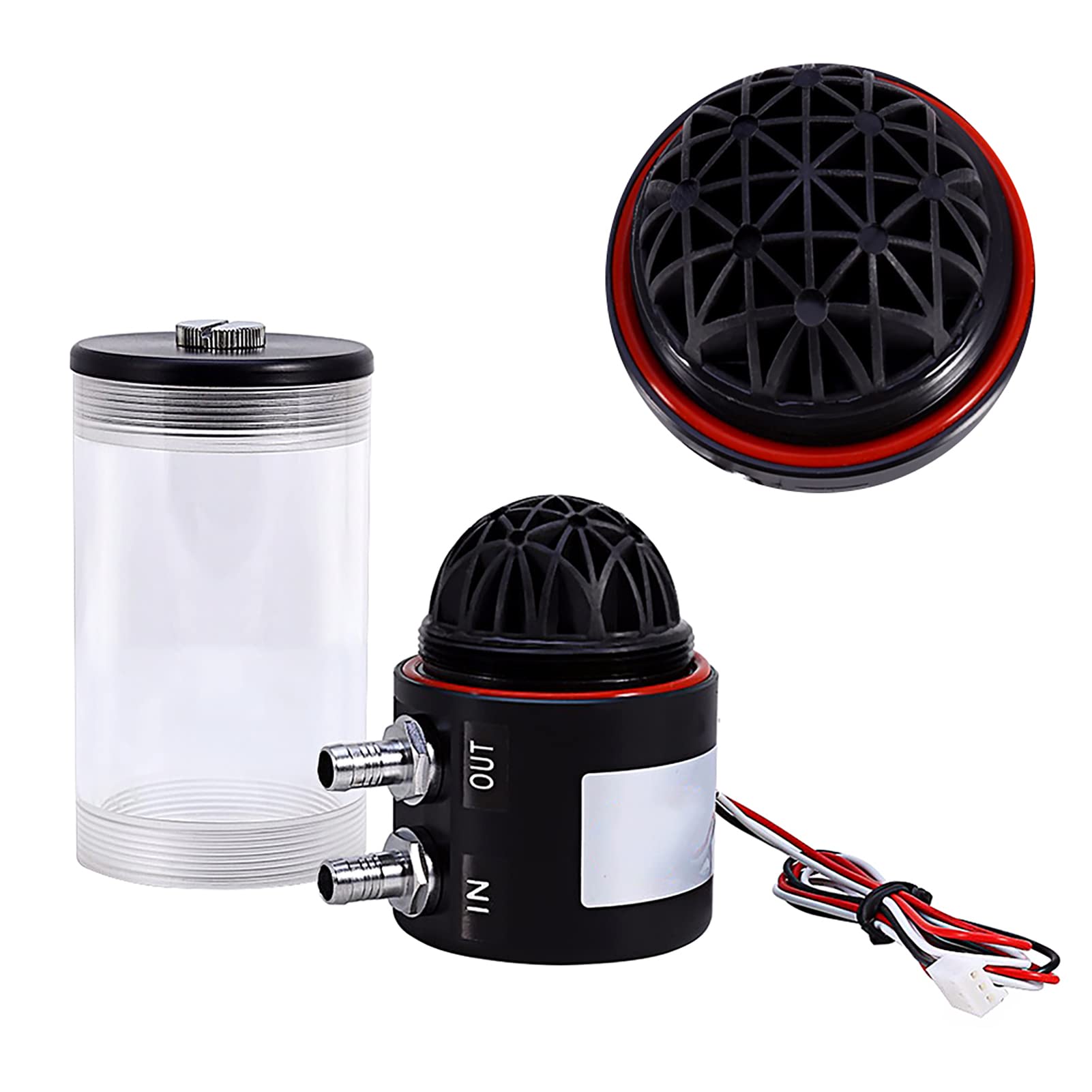 Fafeicy Kit Combinato del Serbatoio della Pompa Circa 500 Litri/h 10w Cc 12 V CPU di Raffreddamento Ad Acqua Schermo di Calore Mute