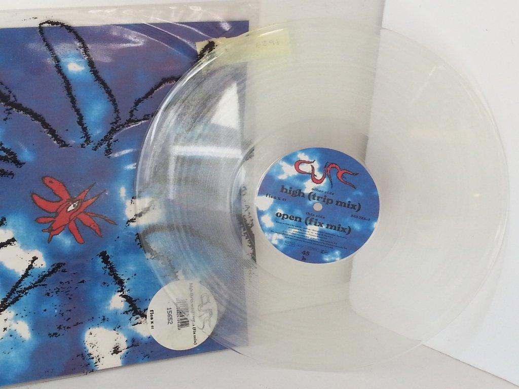 THE CURE high, fics x 41, 12 inch clear vinyl
