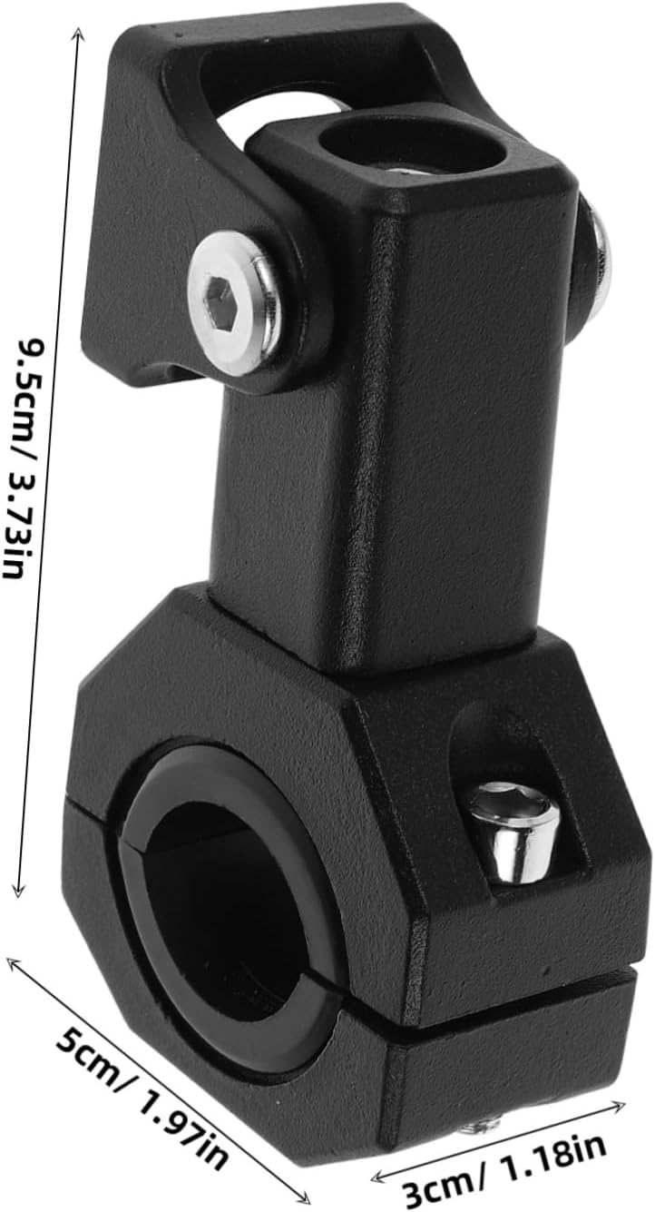 2pcs Adjustable Motorcycle Rearview Mirror Bracket Mount for Headlight and Fog Light Compatible Electric Scooters and Easy Installation Black