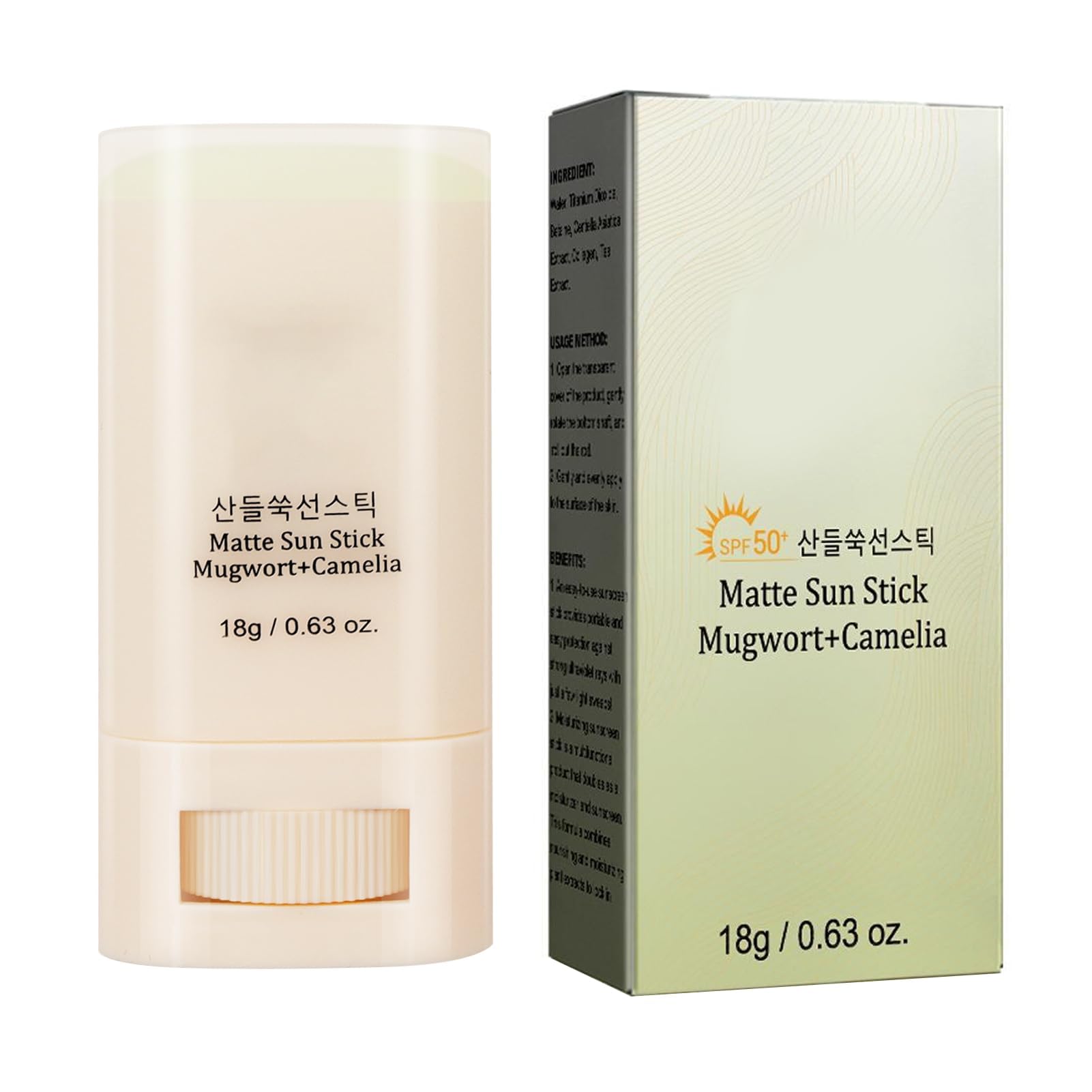 Stick Solar Facial, Protector Solar en Barra SPF 50, Protector Solar Coreano, Impermeable, No Grasa, Fuerte Protección UV, Crema Solar Stick Facial para Todo Tipo de Piel