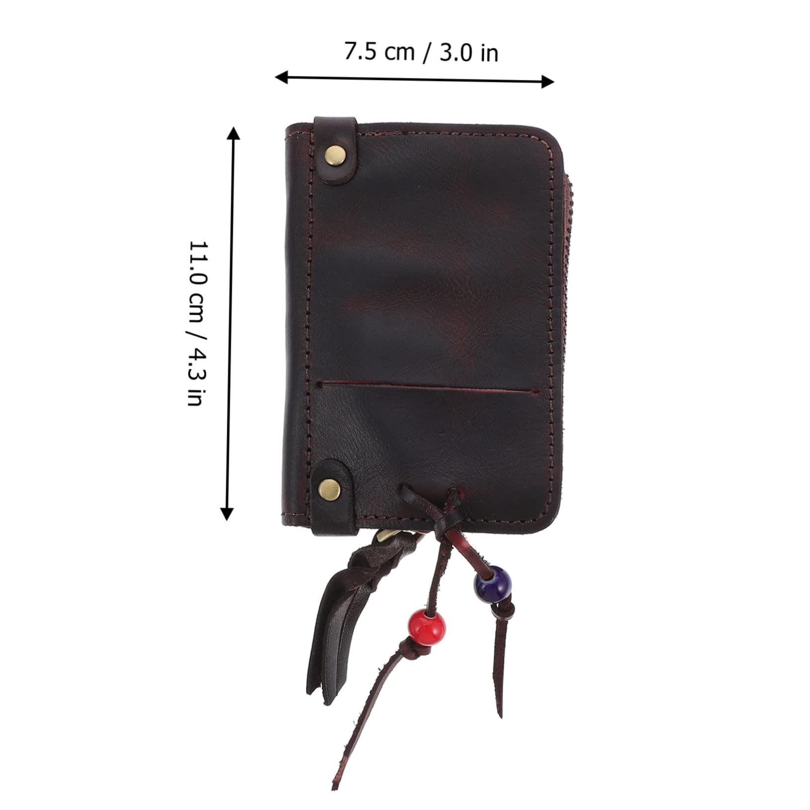 Mobestech 3 Pezzi Portachiavi Borsa Per Chiavi In ​​Pelle Borsa Di Pelle Bovina Sacchetto Di Immagazzinaggio Portachiavi Portafoglio Sacchetto Chiave Portafoglio Per Uomo Cerniera Borsa Per