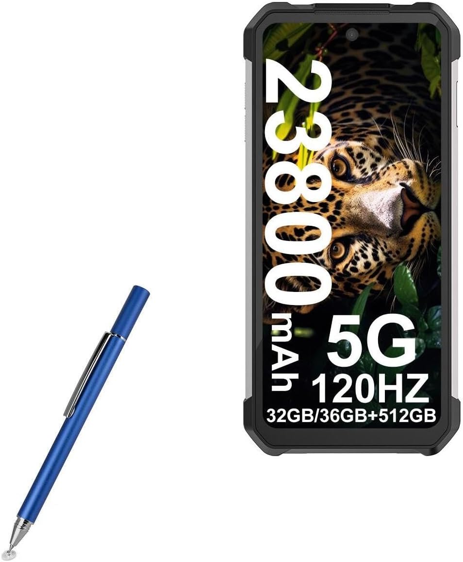BoxWave Stylus Pen Compatible with Unihertz Tank 3 Pro 5G - FineTouch Capacitive Stylus, Super Precise Stylus Pen - Lunar Blue