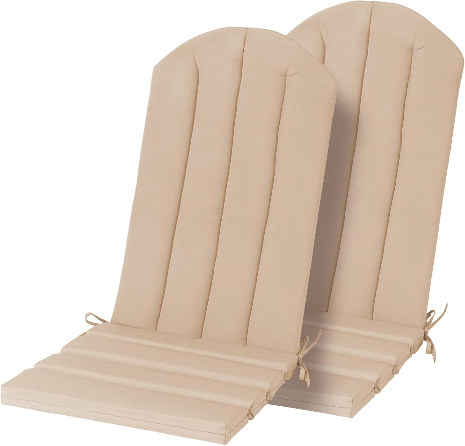 Adirondack Chair Cushion Set of 2 Indoor Outdoor Furniture Cushions Rocking Chair Cushions with Straps Replacement Folding Patio Chair Pad,19.7x18.9x1.5 Inch（Navy）