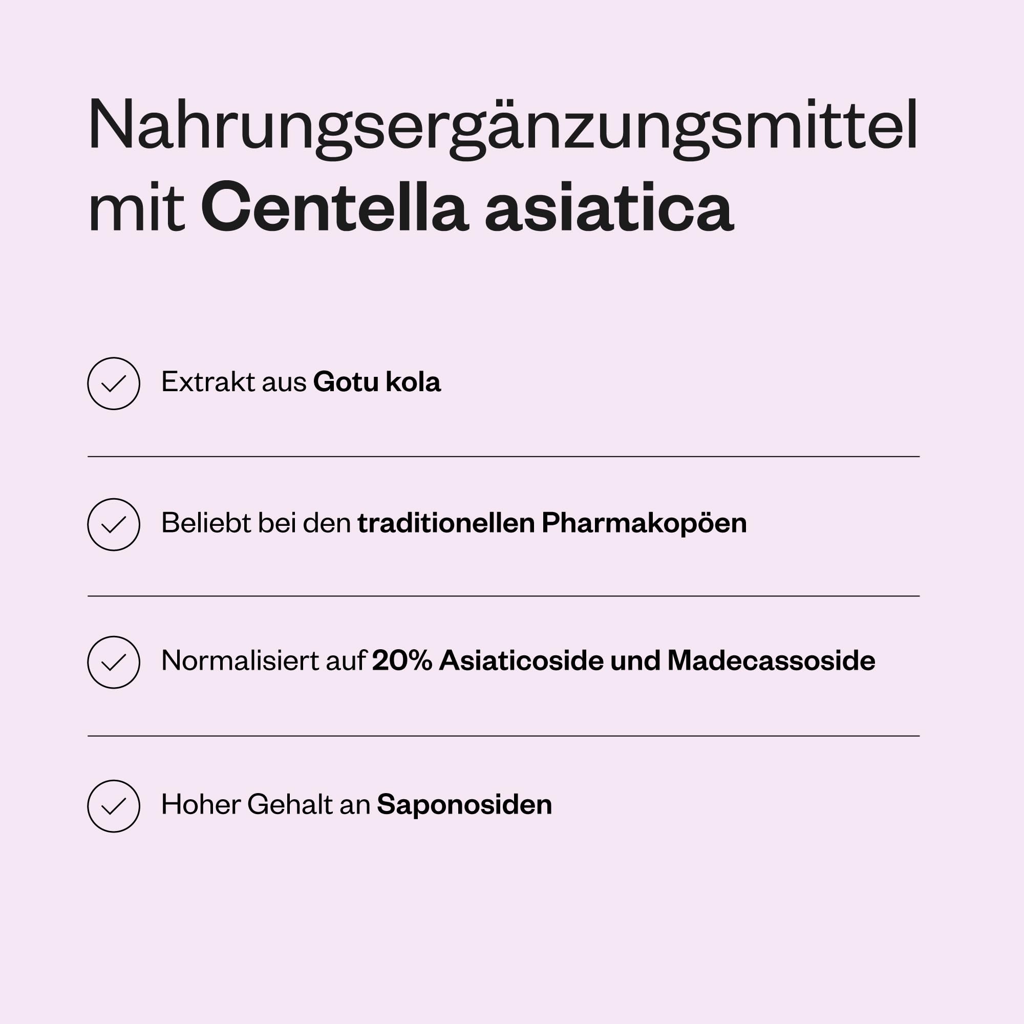 Centella Asiatica - Tigergras - Unterstützt das geistige Wohlbefinden und baut Stress ab - Trägt zu einem gut funktionierenden Immunsystem bei - Vegan - Glutenfrei - Supersmart