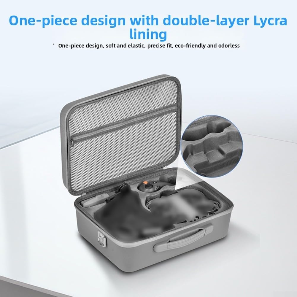 Twardy futerał do DJI Neo 2, przenośna torba crossbody EVA z paskiem na ramię, ochronny organizer podróżny, baterie i akcesoria, szara