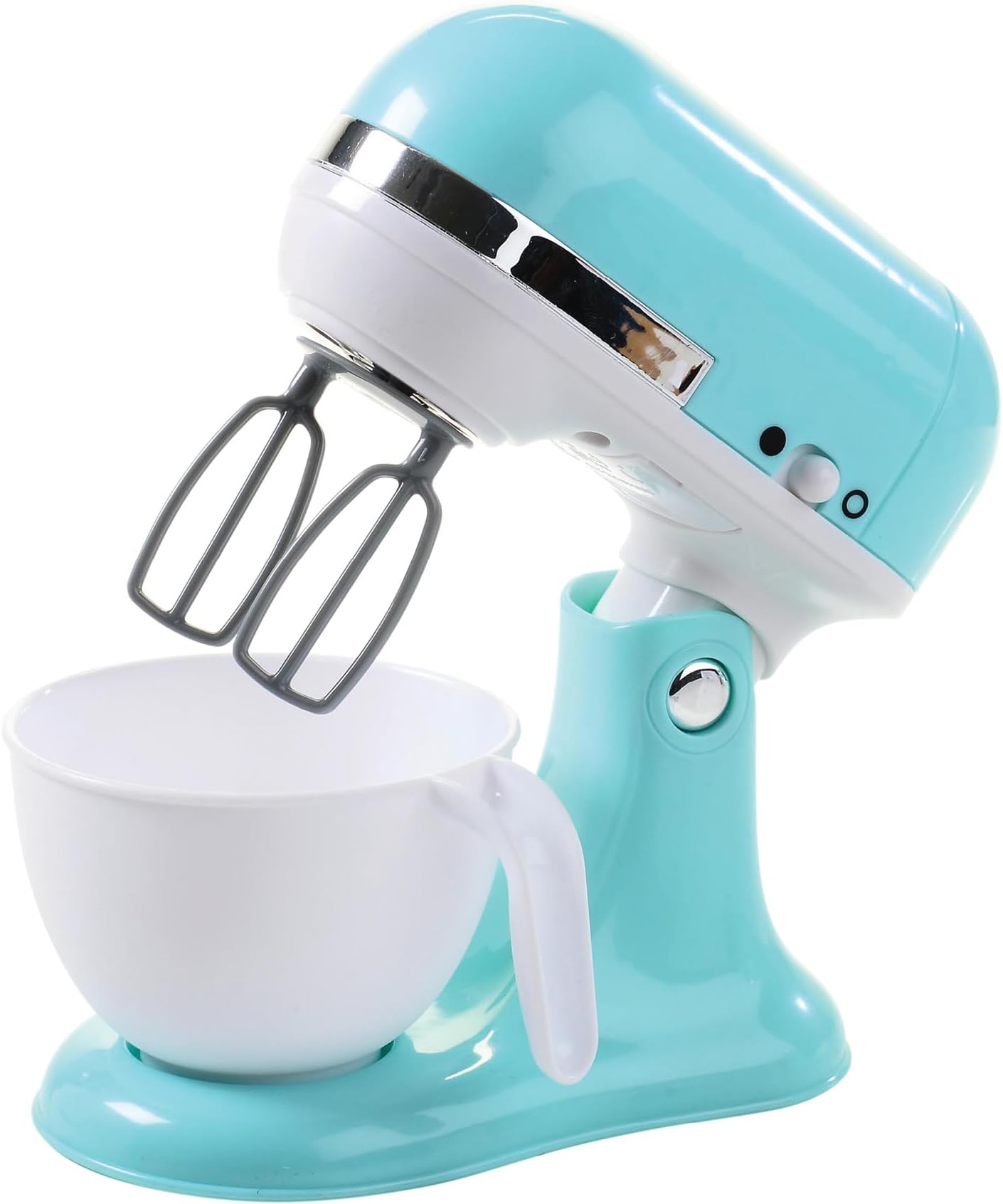 Constructive Playthings Toy Mixer with Removable Mixing Bowl and Spinning Paddles for Imaginative Play, Kitchen Appliances Learning Toy for Children Ages 3+v