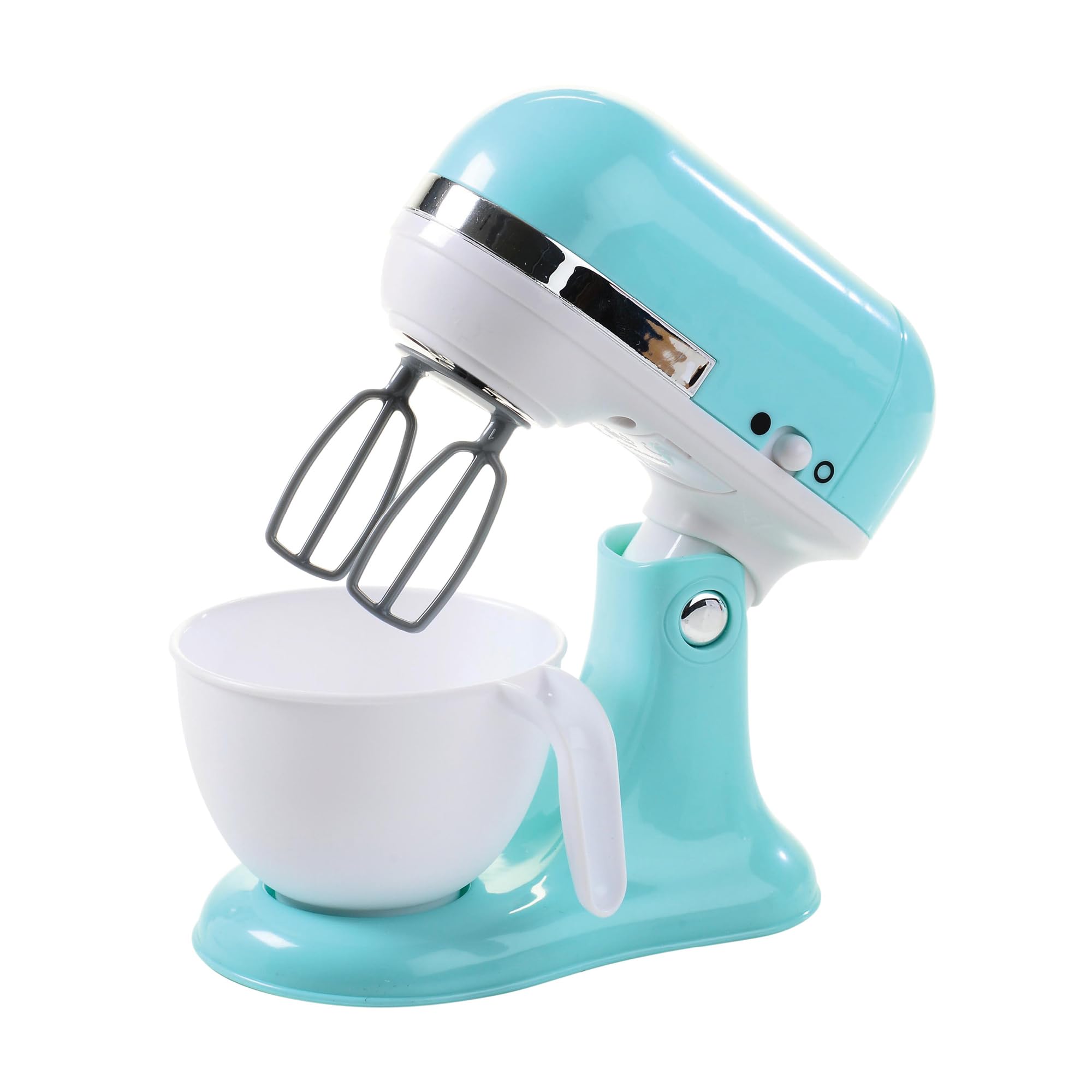 Constructive Playthings Toy Mixer with Removable Mixing Bowl and Spinning Paddles for Imaginative Play, Kitchen Appliances Learning Toy for Children Ages 3+v