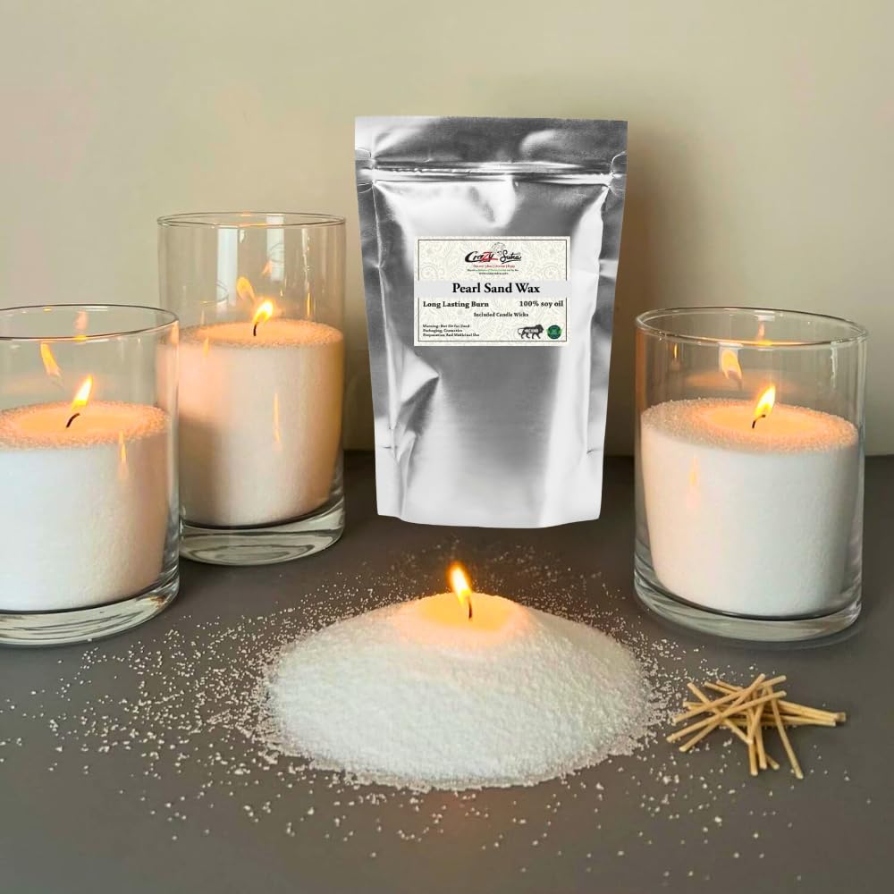 Crazy Sutra Pearl Sand Wax Candle, for Home Decor, Candle Sand, Wedding, Festival Candle Powder, Refillable & Reusable Endlessly Customizable (200gm with 20 Wicks) (200, Grams) (B0DBZWX9FY) Amazon Price History, Amazon Price Tracker